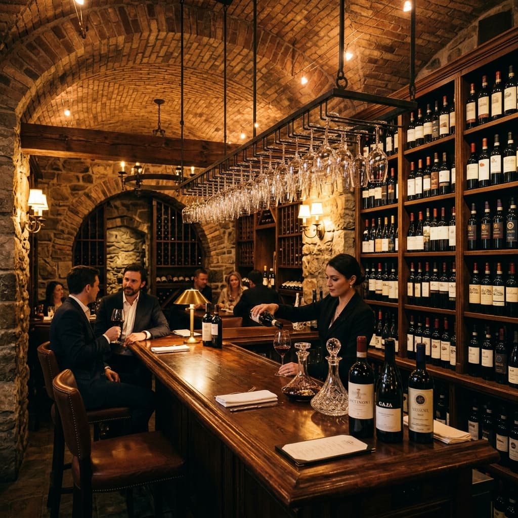 Villa Toscana wine cellar with 200+ Italian wines